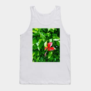 Red flower Tank Top